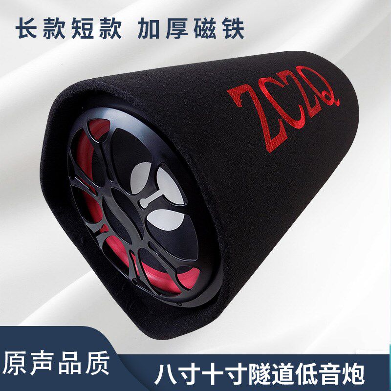 10寸隧道车载低音炮 遥控插卡蓝牙车载影音改装 12V24V220V桌面箱