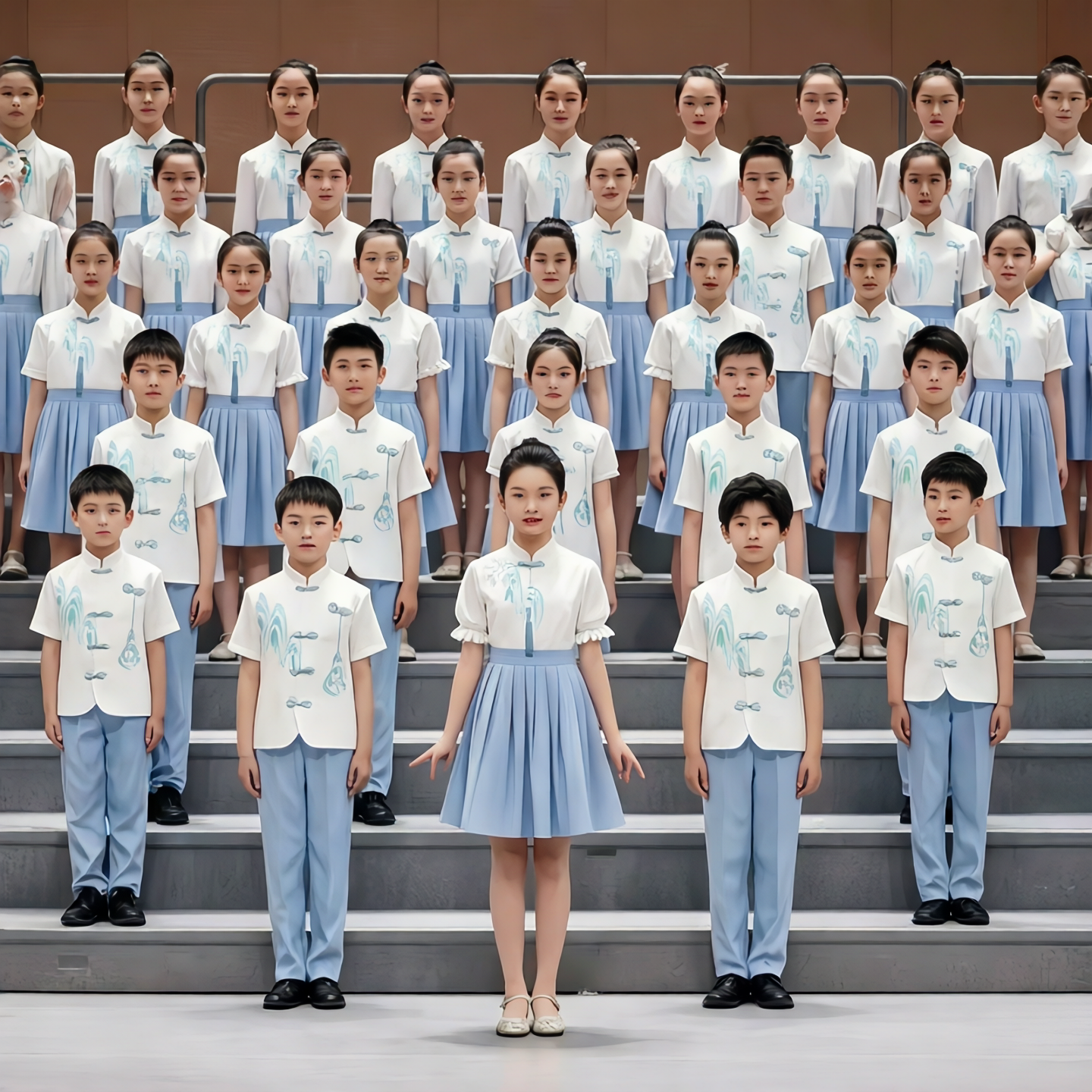 儿童合唱团服装演出服小学生爱国朗诵演讲比赛初中生中国风表演服