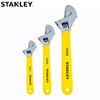 史丹利工具STAD01004-23 01006 01008 01010沾塑柄活动扳手B系列