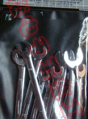 WEIERLI 威尔利 小型梅开两用扳手组 WEL-608A  10支装 公制 英制