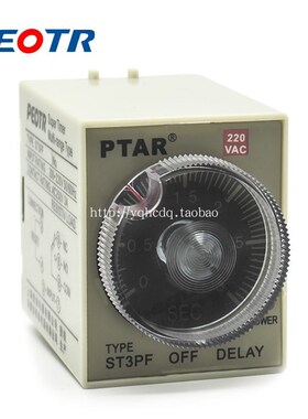 普正JSZ3F断电延时时间继电器 ST3PF T1 2 DC24V 220V 380V PEOTR