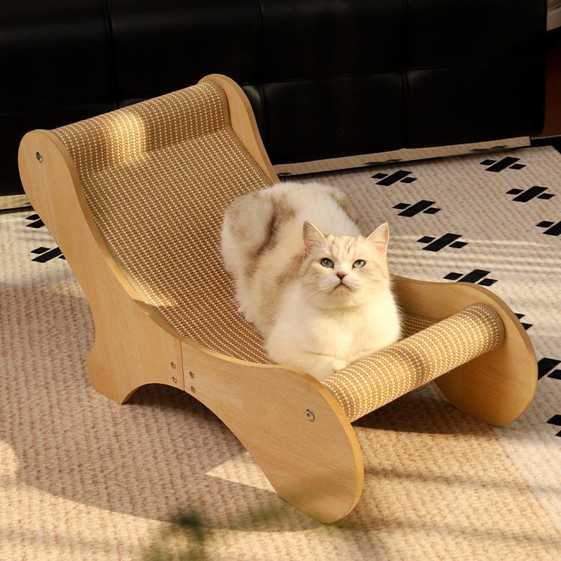 猫咪加大躺椅麻垫沙发贵妃躺椅抓垫沙发猫咪磨爪吊床多功能猫猫窝