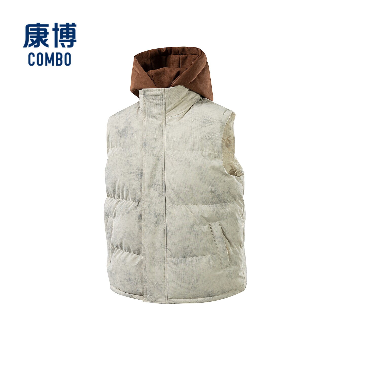 康博男士冬季新款保暖无袖棉马甲