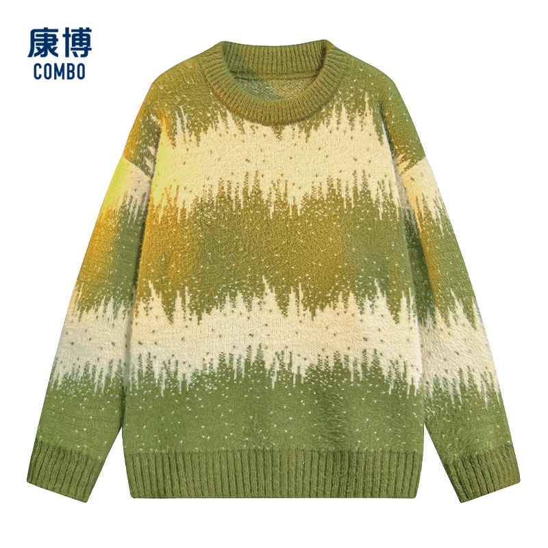 康博男士冬季款休闲百搭圆领毛衣