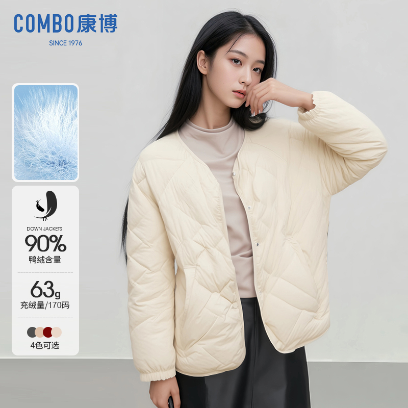 休闲保暖90鸭绒短款外套