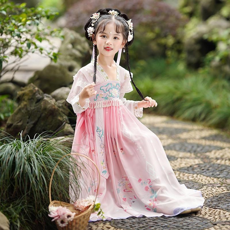 儿童国风汉服超仙古装女童2025新款女孩古风唐装夏款连衣裙子夏季