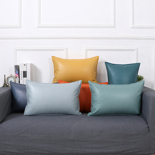 科技布抱枕沙发j客厅纯色靠垫靠枕床头上软包大靠背垫套长方形护