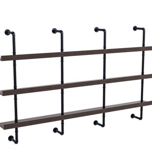 铁艺墙面书架墙上壁挂多层实木发光置物架桌N面卧室厨房隔板酒架