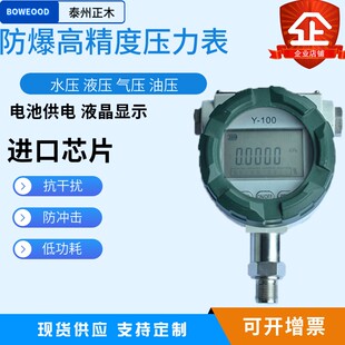 高精度数显压力表防震防爆数字包检测水压气压油压负压真空表Y100