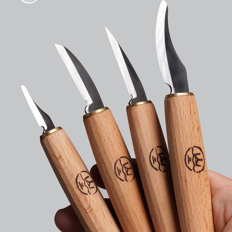 詹小山手工雕刻刀具细节木雕刀木四件套木头木刻刻刀木工工具雕刀,金属材料及制品,金属罐/桶/瓶,淘宝优惠券,粉丝福利购,淘宝优惠卷