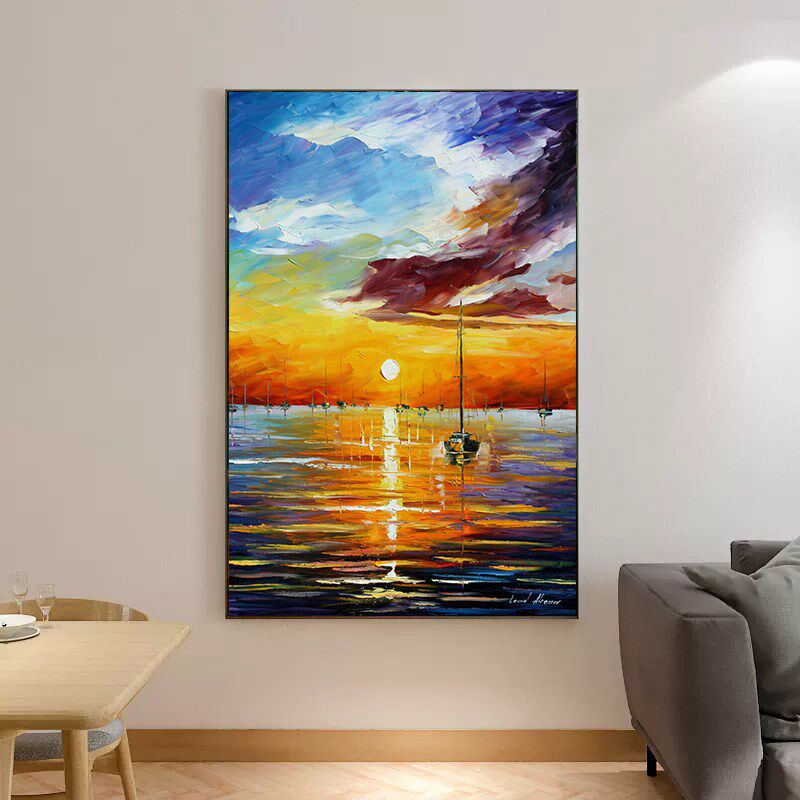 阿夫列莫夫名画街景花卉树木风景装饰画客厅餐厅玄关走廊卧室挂画