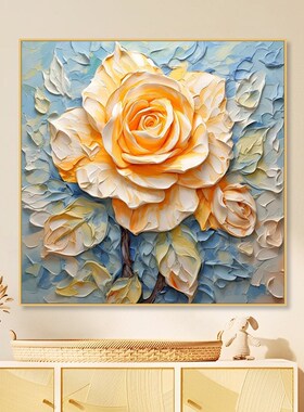 直供【子艺】diy数字油画花卉奶油风手工客厅简约玫瑰装饰画