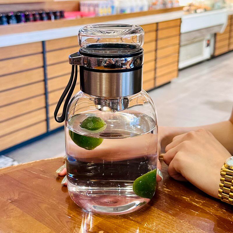 冷萃壶高硼硅玻璃咖啡冷萃瓶不锈钢滤网冷泡花果茶U水杯便携大容