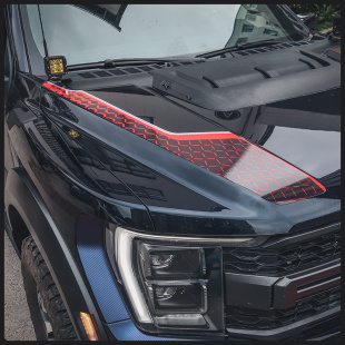 贴纸引擎盖装 车头机盖个性 饰车身拉花 新猛禽改装 九候适用于d22款