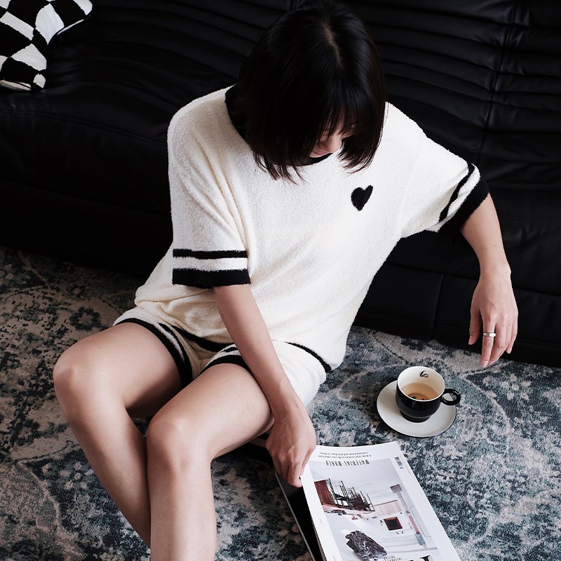 莫语 春夏凉感家居服短袖短裤 新款宽松韩版休闲薄款居家睡衣套装