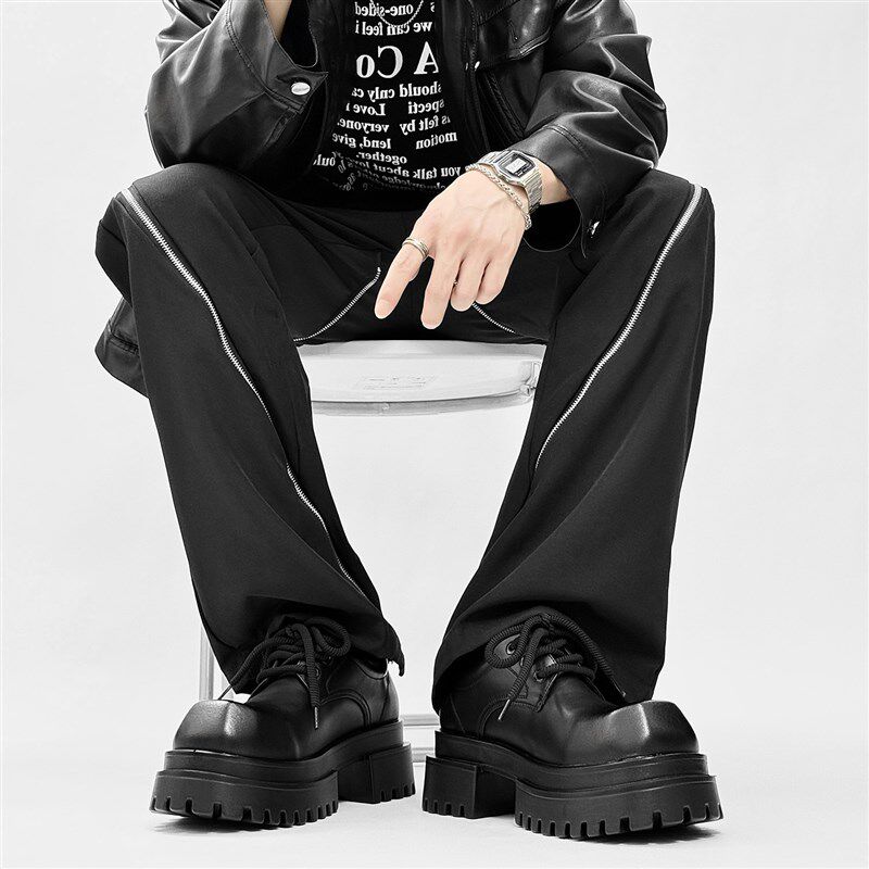 鞋子男款夏季透气大头皮q鞋2025新款商务休闲 鞋厚底增高德比