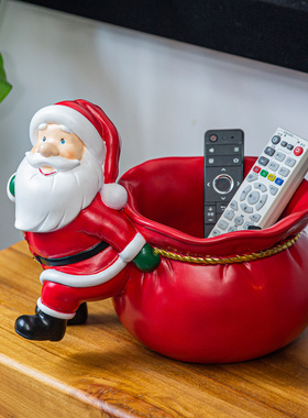 圣诞老人收纳摆件客厅茶几摆设样板房H橱窗装饰场景布置圣诞节礼