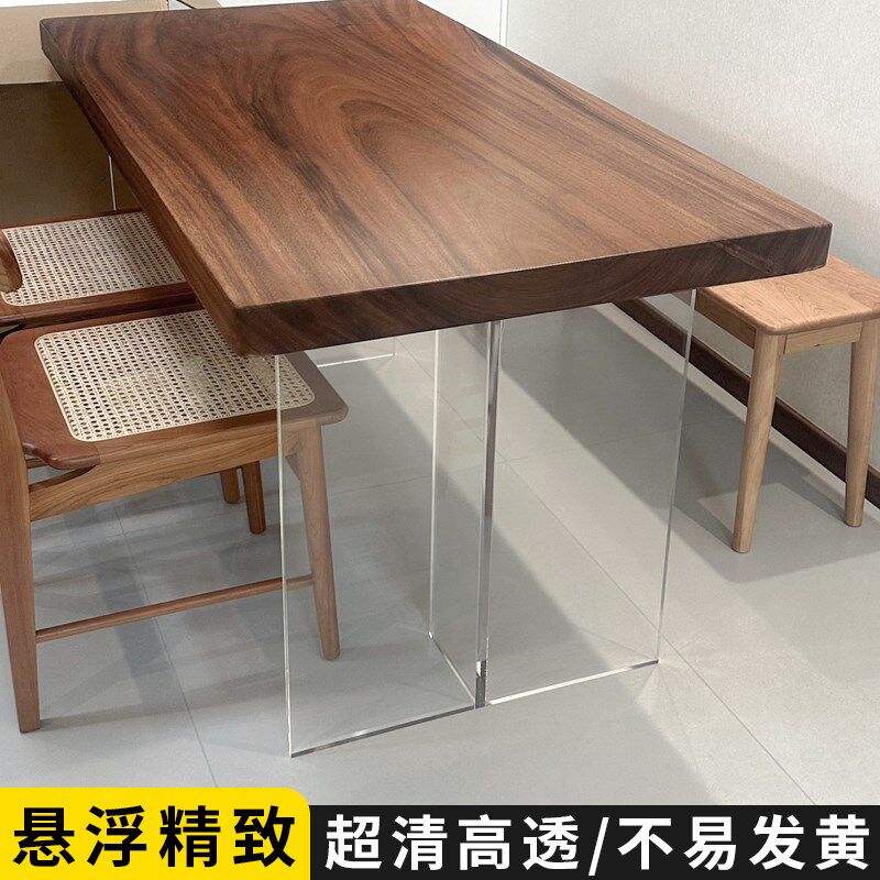 亚克力桌腿支架i透明板悬浮桌脚定制吧台支撑脚岩板餐桌茶几腿托