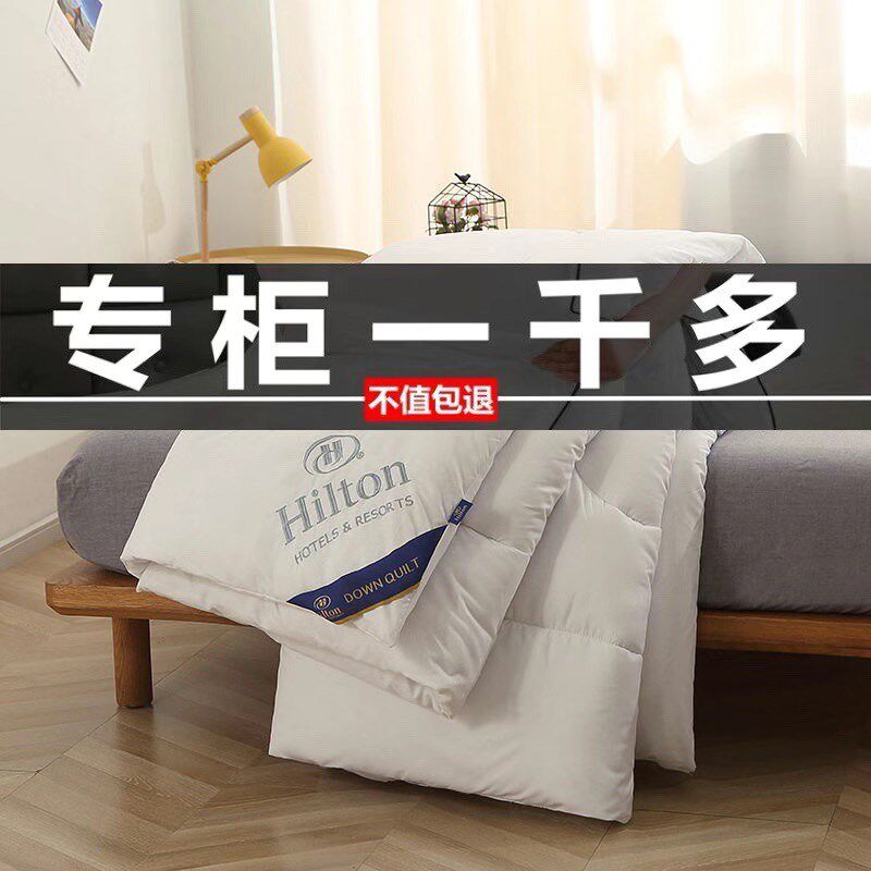 酒店民宿a羽绒被95白鹅绒加厚保暖冬被单双人棉被子被芯学生春秋