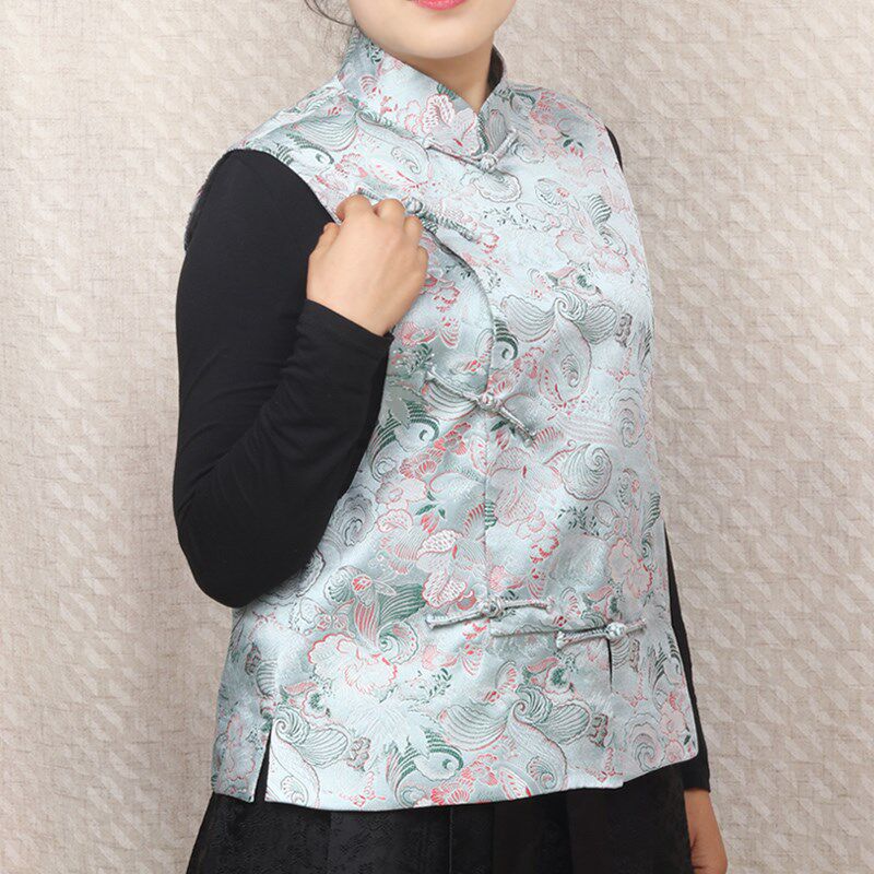 2024新中式中国风手工盘扣百搭外穿大袖笼马甲坎肩背心女上衣唐装