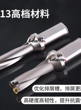 H13材料 高品质快速钻/U钻/喷水钻WC/SP加工中心 车床可转位钻头