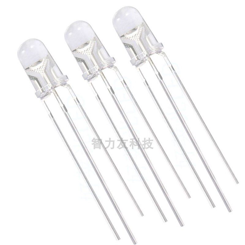 F5/5MM圆头双色透明直插LEDLED灯 红绿红蓝红翠绿 共阴 共阳