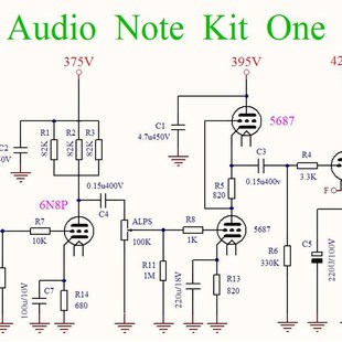 英国AUDIO NOTE Kit 1 5687推300B单端推动板元件正反装 LG102E/D