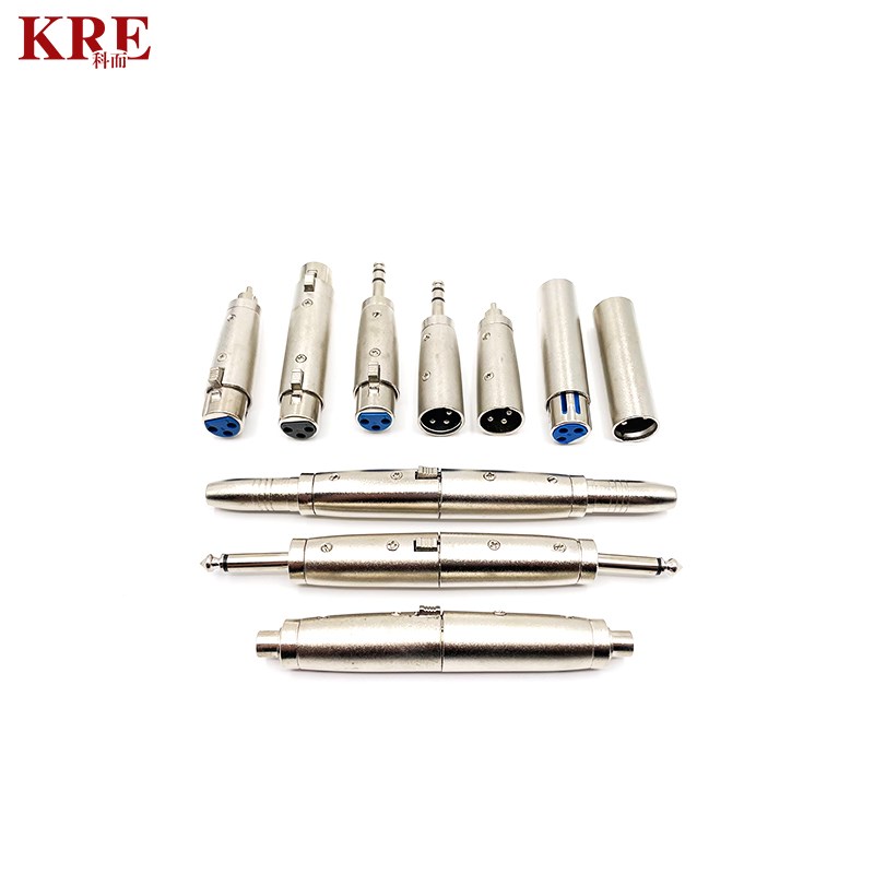 立体声单声道音频转接头 XLR卡侬插头转RCA莲花头 mono公母对接头