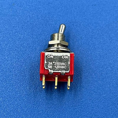 ONON台湾金属短柄2路2档6脚钮子开关拨动2A250VAC 5A120VAC