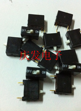 拨动开关 直插开关  1位 拨码开关 直插 黑色 1P 2脚