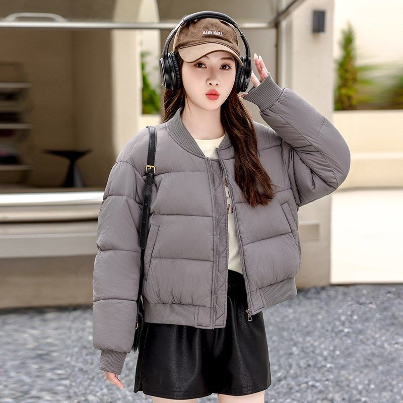 短款羽绒棉服女2024新款秋冬季小个子加厚保暖面包服棒球领外套潮