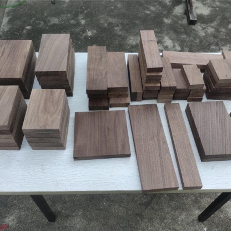 北美黑胡桃木料DIlY料盘子料 木托料开槽手工料雕刻料桌面隔板定