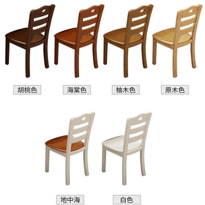 全实木餐椅靠f背椅子家用白色简约现代中式原木凳子酒店饭店餐桌