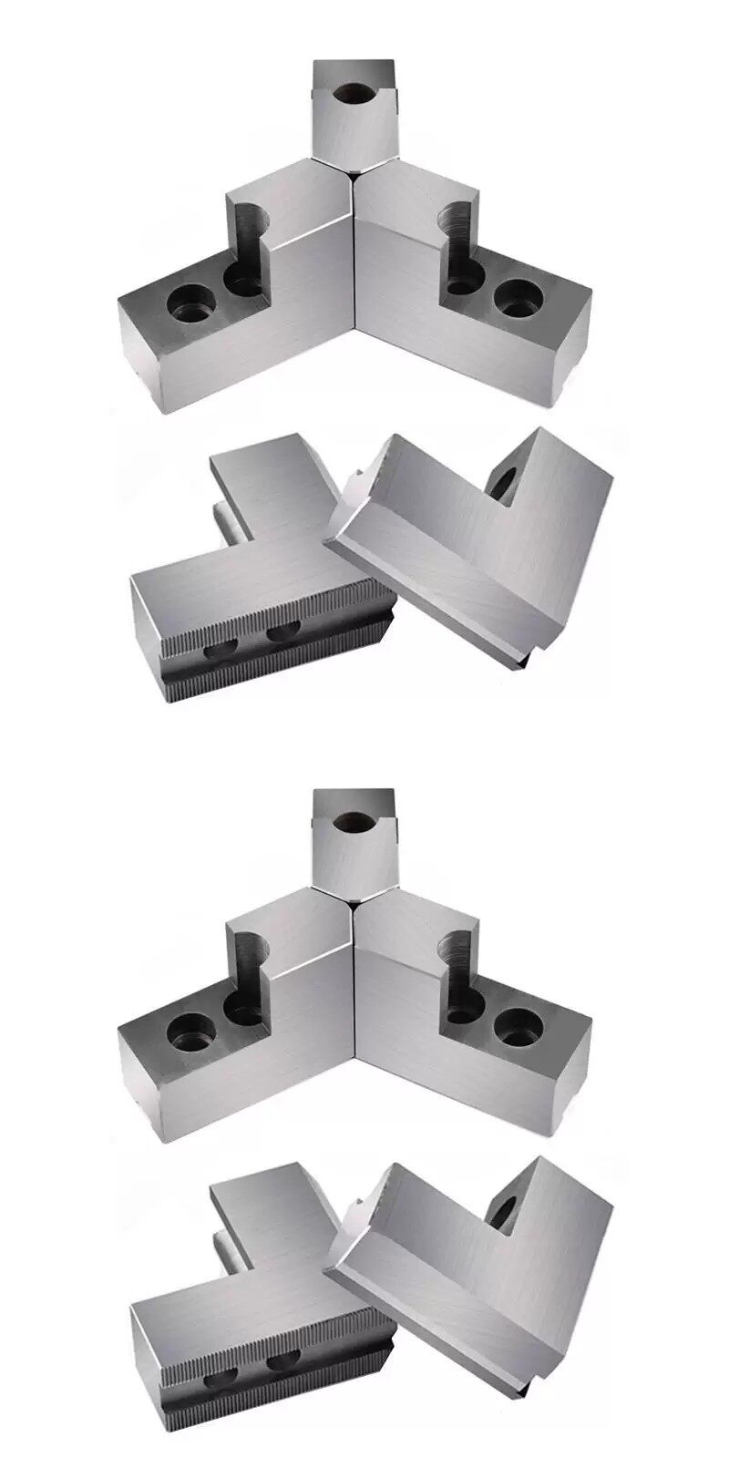 厂家直销液压卡盘L型台阶加高软爪内撑外夹5 6 8 10 12寸