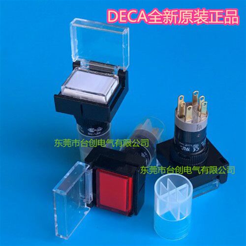P16LMT1-1AB,P16LAT1-1AB带24VLED灯+保护罩DECA进联复位按扭开关