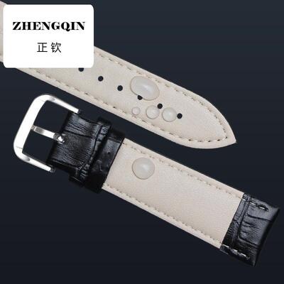 适用代用保宝时捷6078/6081/6087L6034真皮手表带6080/8175/6040M