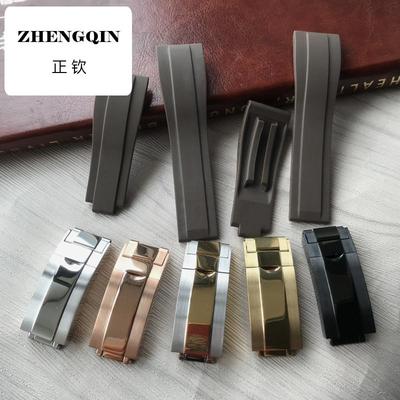 适用橡胶硅胶表带代用劳力士蚝式恒动潜航者迪通拿ROLEX表带20mm