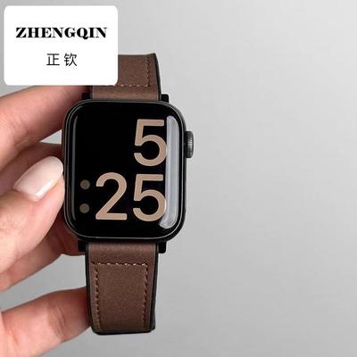 优嗖嗖适用华为fit3手表表带疯马纹皮质腕带高级感磁吸智能运动华