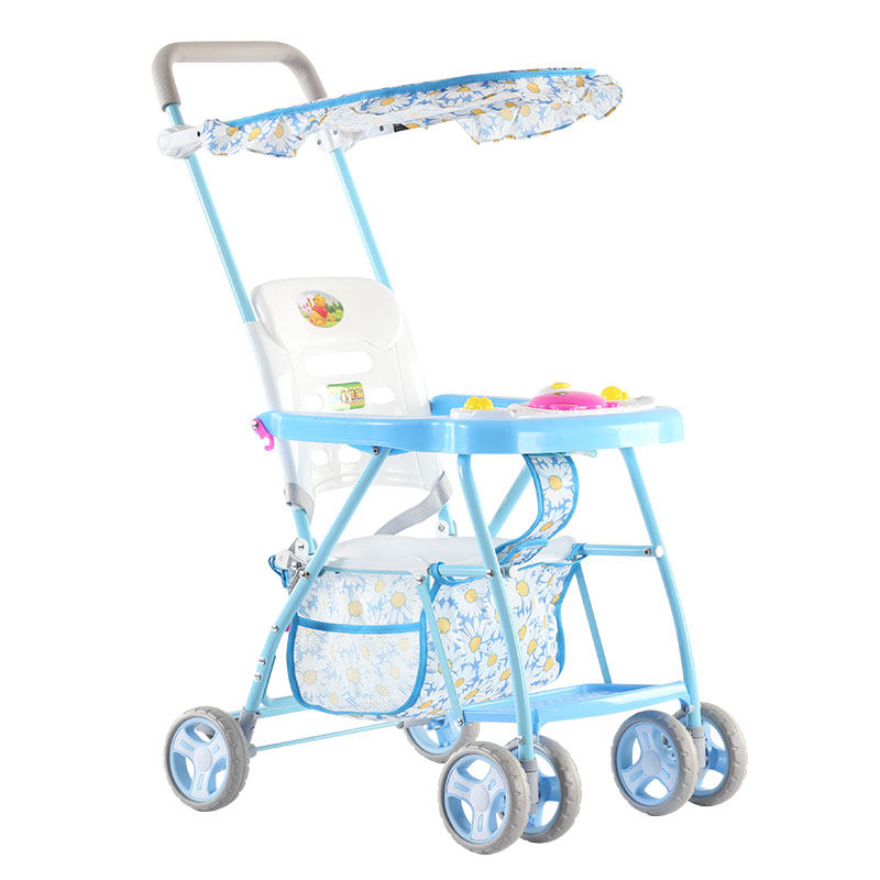 婴儿推车超轻便携儿童折叠四轮手推车宝宝简易P透气夏季防竹藤伞