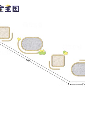 幼儿园环创楼梯i间走廊过道墙面装饰文化墙简约风自然主题