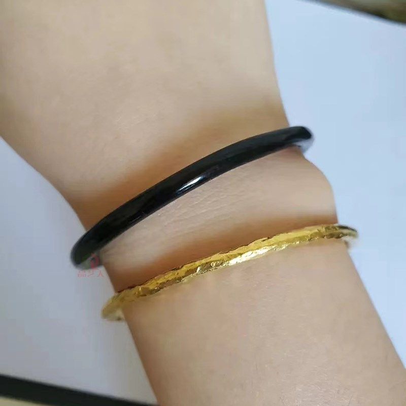 细杆海藤手镯气质少女款纯天然海柳海铁树黑珊瑚亲子手饰显白手环