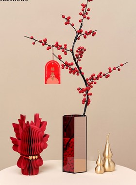 龍华富贵 新中式红色龙年u摆件 周岁宴乔迁之喜装饰新居玄关布置