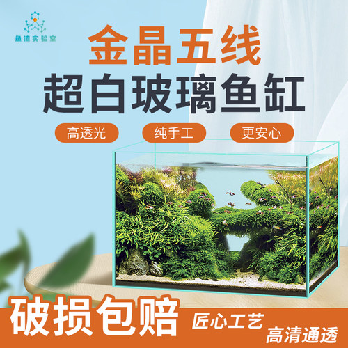 【鱼渣知选e】金晶超白玻璃生态鱼缸中小型水草海水缸造景裸缸