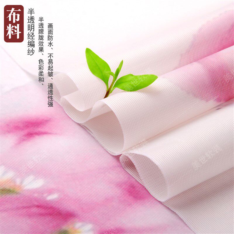 欧式挂式屏风隔断玄关帘软隔断时尚客厅玄关挂帘卷帘Z 梦幻麋鹿