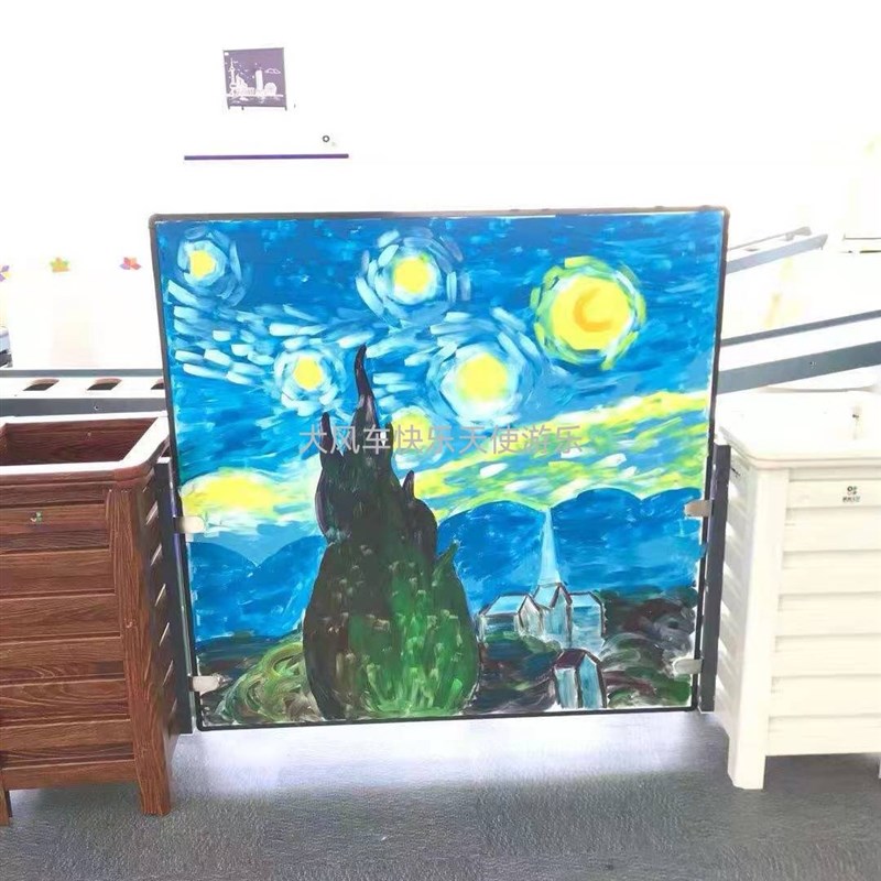 幼儿园水粉涂g鸦板墙户外水彩颜料玩具室外宝宝磁性墙儿童画画白