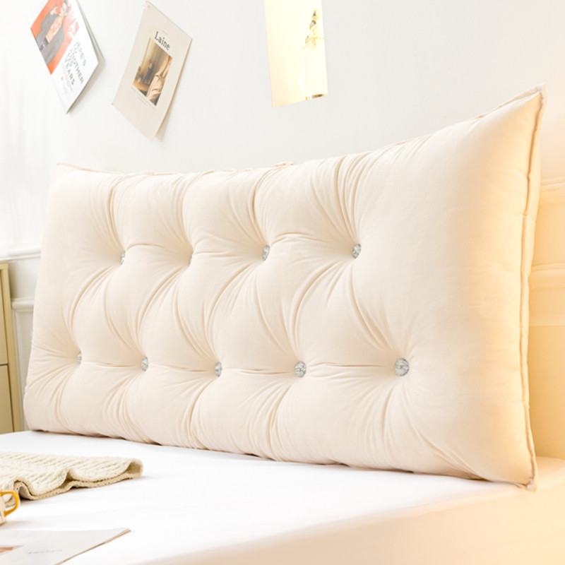 静奢风 法式牀头靠垫p软包2023新款可拆洗双人牀上靠枕加高大靠背