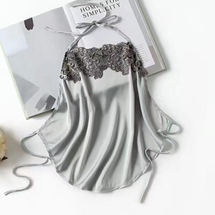 纯色内衣吊带女夏季 纯手工成人系带围兜大码 2023新款 冰丝肚兜套装