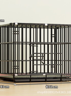 特粗折叠狗笼室内m外加固笼子金毛拉布拉多狗笼中型犬宠物运输笼