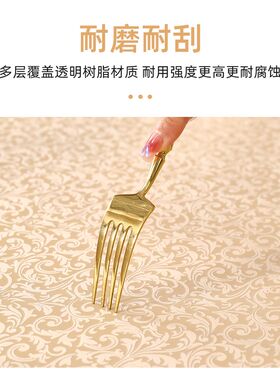 桌布防水防油免洗k防烫酒店饭店家用圆形大圆桌餐桌布一米四圆桌