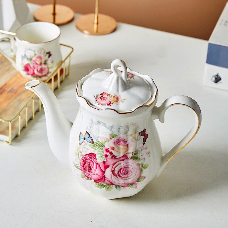 耐高温陶瓷家用大号大容量欧式凉水壶喝水L冷水壶水杯茶杯套装水